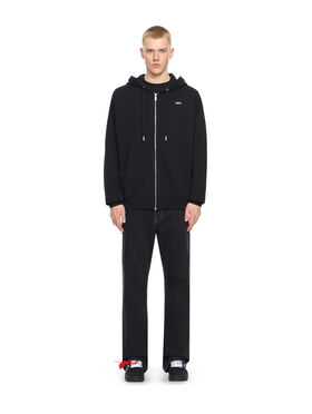 OFF WHITE Graphic Full Zip Hoodie BLACK 44OWOS26K053