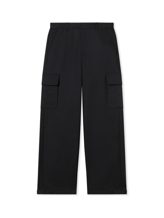 OFF WHITE Corp Drill Slim Pants BLACK WHITE OMCO020C99FAB001