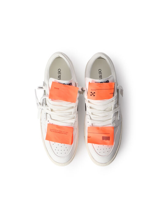 OFF WHITE Low Top 3.0 Off Court Leather Sneakers WHITE - ORANGE OMIA29KC99LEA001