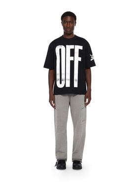 OFF WHITE Big Off Diagonal Skate Logo T-Shirt BLACK - WHITE OMAA120F25JER00L