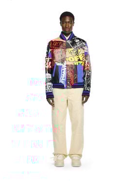 OFF WHITE Multipatch Wool Varsity Jacket MULTICOLOR - MULTICOLOR OMJA13MF25LEA001