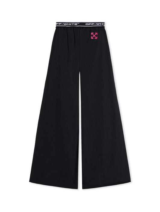 Logoband Wide-Leg Pants OFF WHITE Logoband Wide-Leg Pants BLACK - FUCHSIA OWVI017F25FAB001