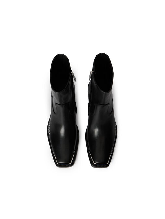 FOR WALKING TEXAN ANKLE BOOT OFF WHITE FOR WALKING TEXAN ANKLE BOOT BLACK - WHITE OWID05EF25LEA001