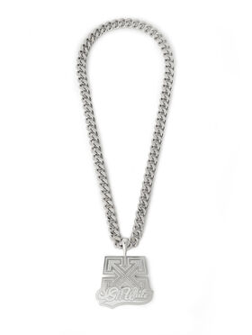 OFF WHITE Bling Strass Arrow Chain SILVER - SILVER OMOB164S26MET001