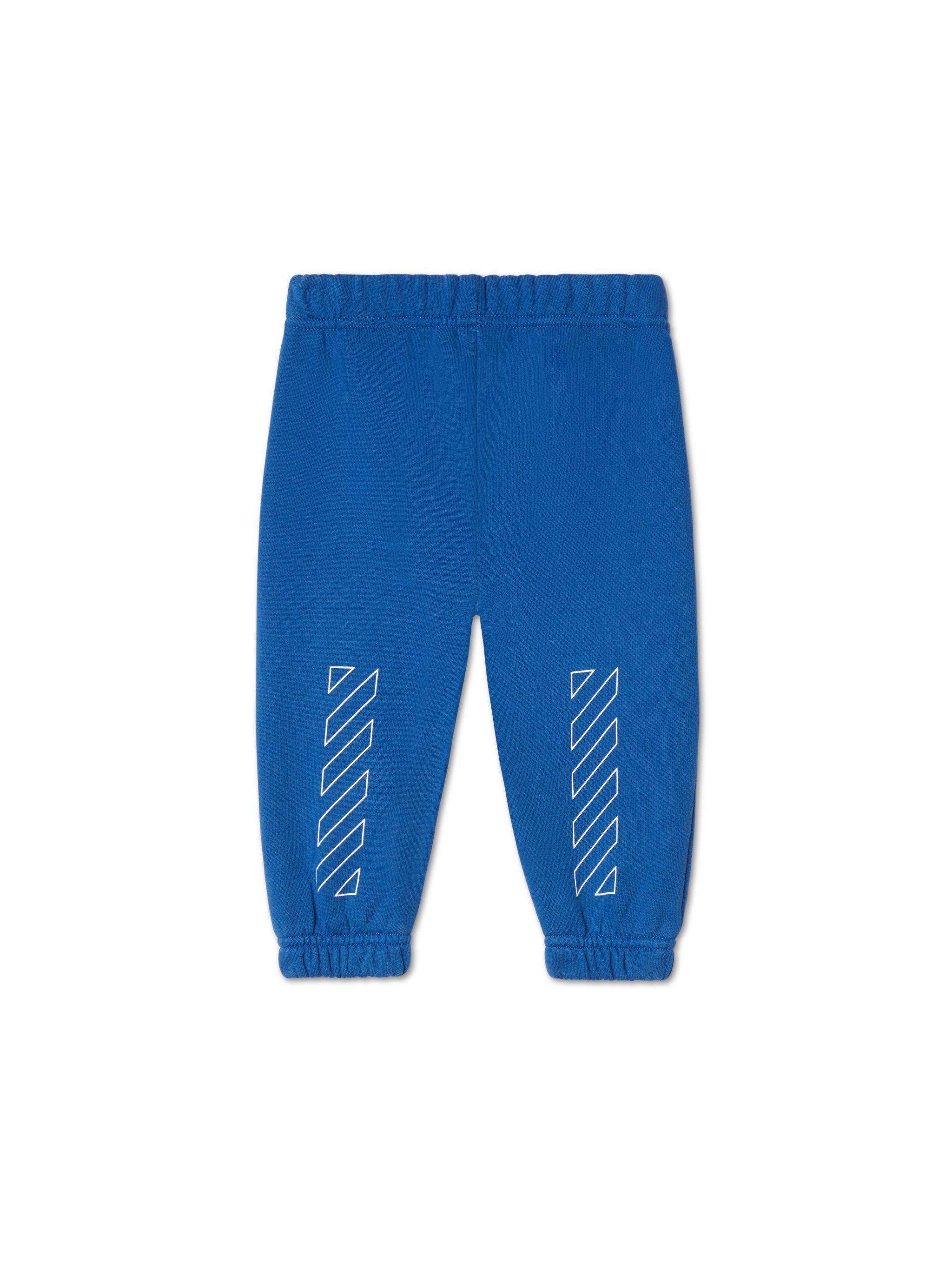 OFF WHITE Diagonal Bookish Sweatpants BLUE OBXD001S25FLE001