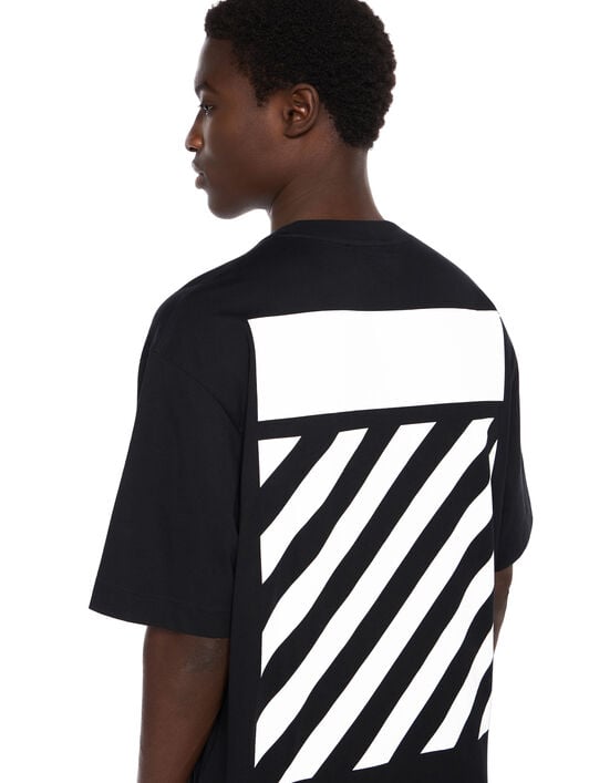 Flannel Diagonal Skate Logo Tee OFF WHITE Flannel Diagonal Skate Logo Tee BLACK - WHITE OMAA120F25JER00N