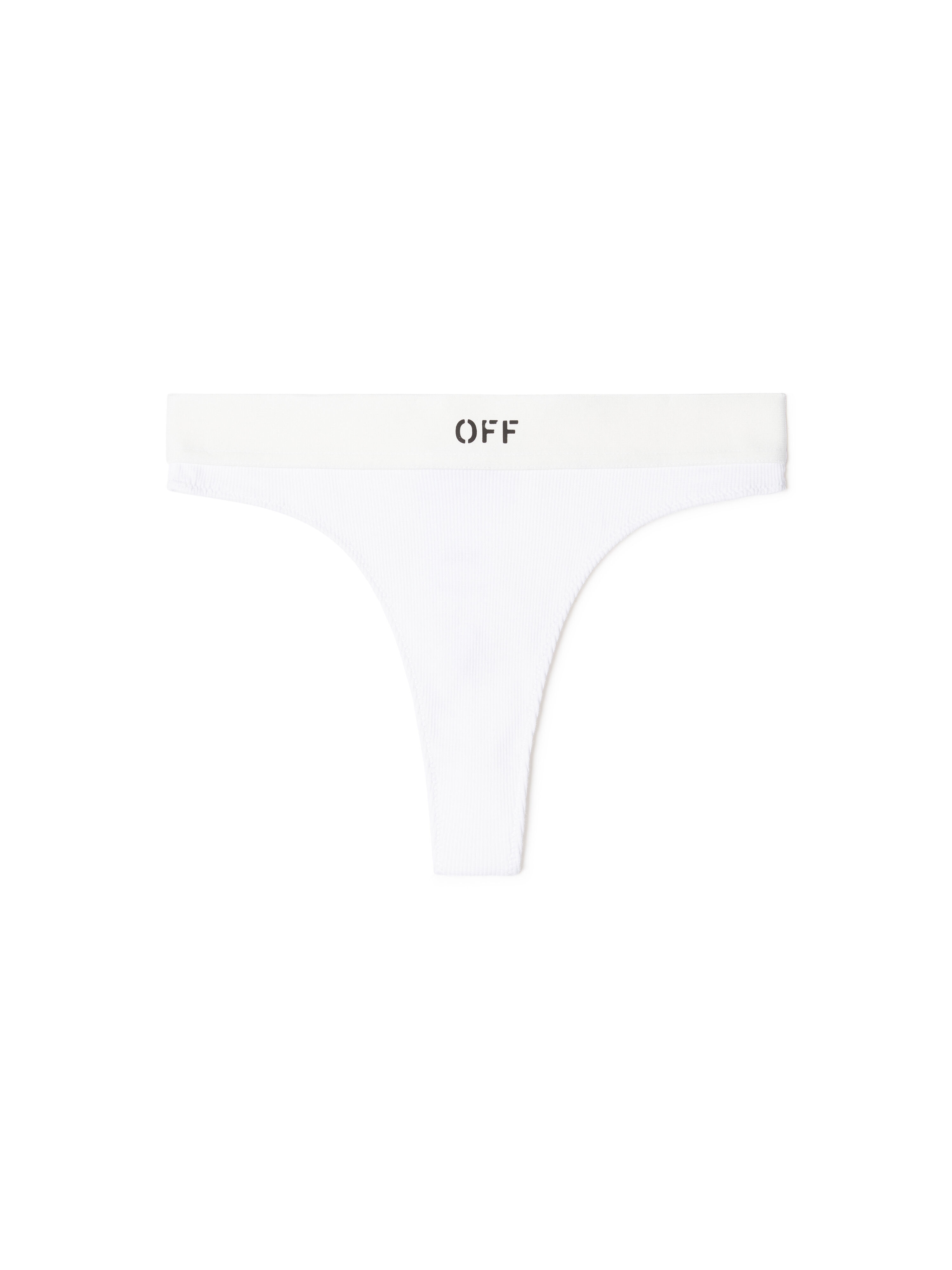 OFF WHITE Off Rib Thong WHITE OWUC001S25JER001