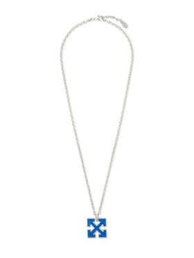 OFF WHITE Enamel Arrow Necklace BLACK - SILVER OMOB16BS26MET001