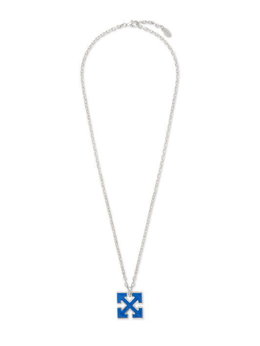 OFF WHITE Enamel Arrow Necklace BLACK - SILVER OMOB16BS26MET001