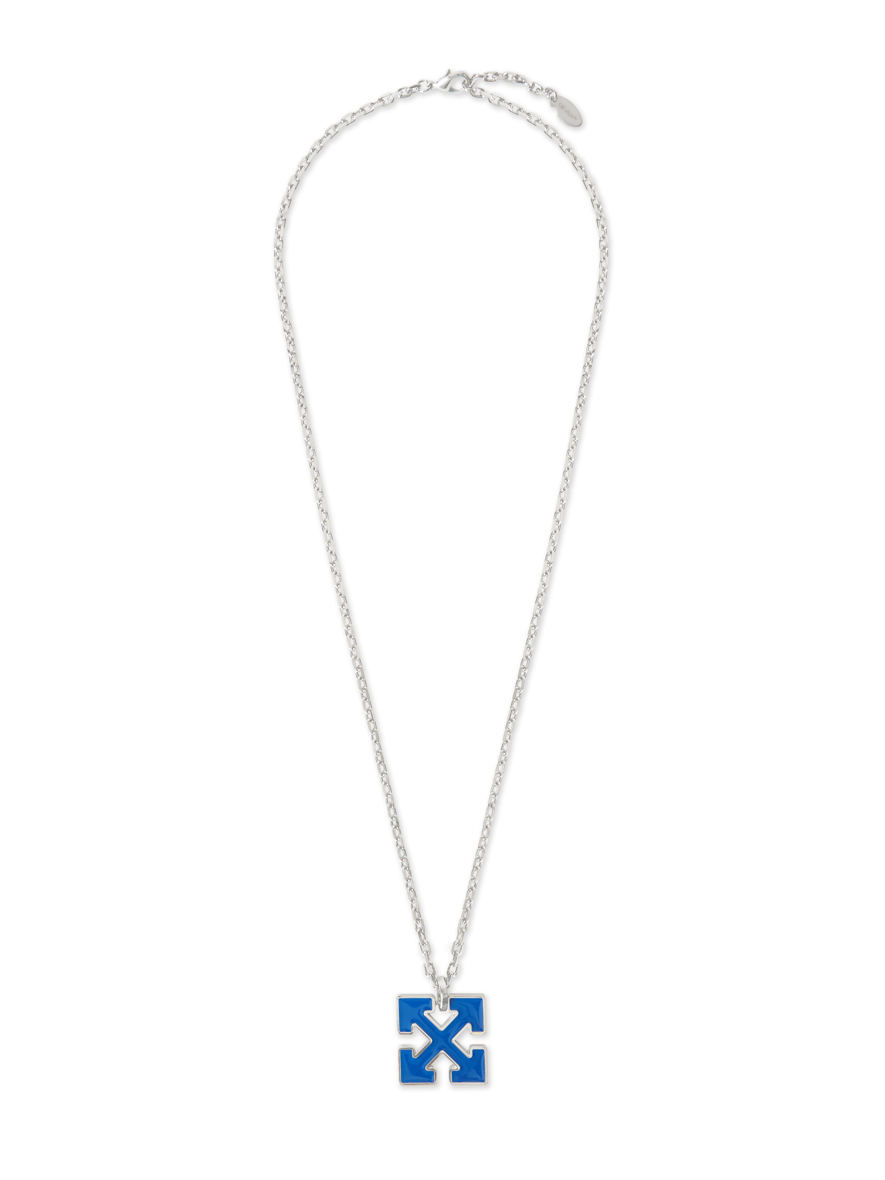 OFF WHITE Enamel Arrow Necklace BLACK - SILVER OMOB16BS26MET001