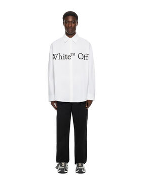 OFF WHITE Bookish Scarf Poplin Overshirt WHITE 44MGE055F26F003