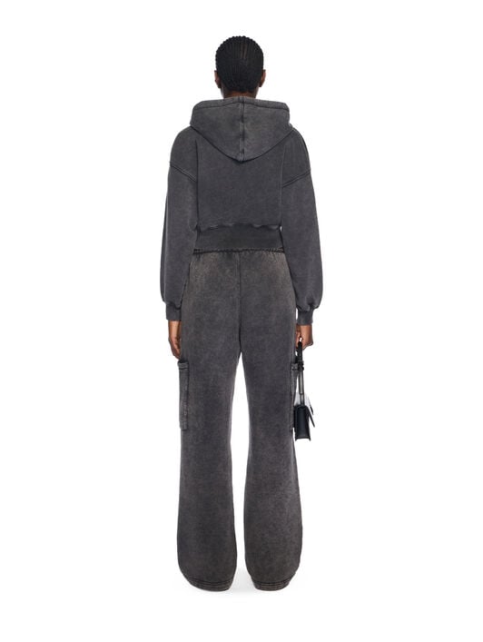 Bookish Crop Logo Hoodie OFF WHITE Bookish Crop Logo Hoodie MARBLE BLACK-WHITE OWBB056F25FLE003