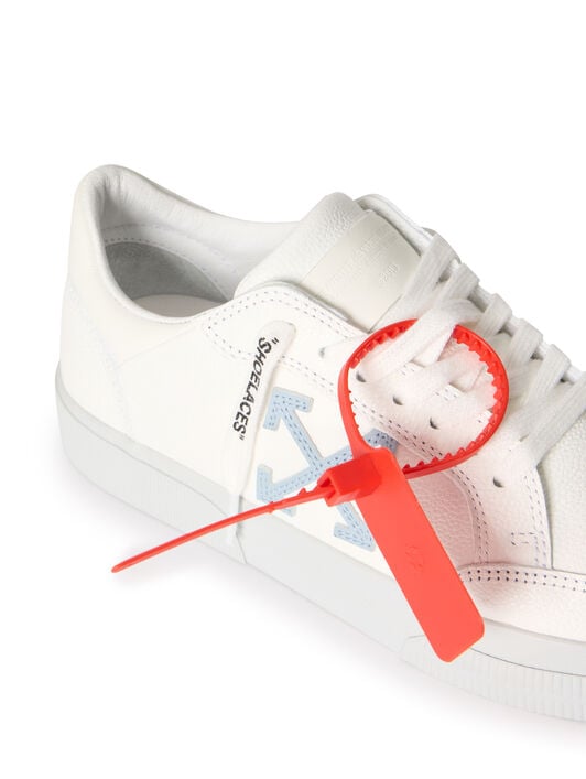OFF WHITE Vulcanized Low Sneakers WHITE - CYAN CELESTE OWIA288S26LEA001