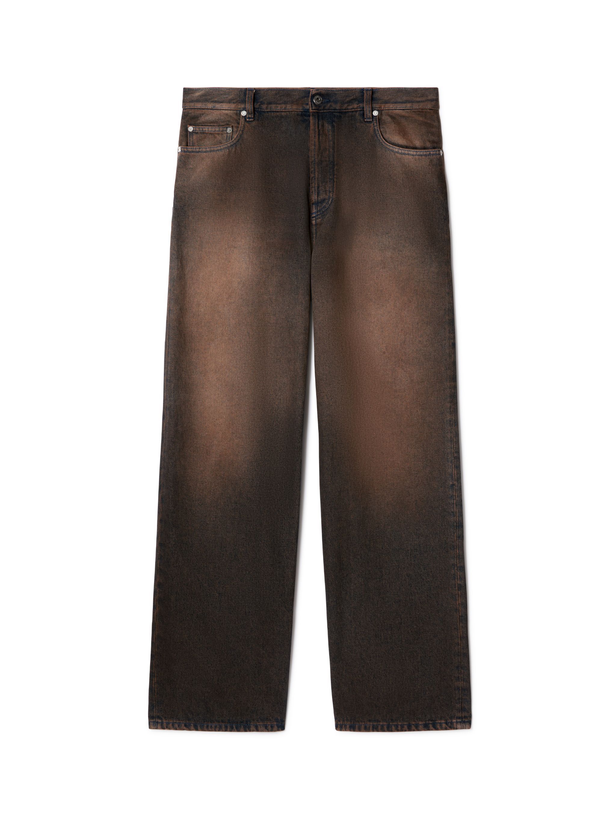 OFF WHITE Overdyed Straight Jeans BROWN OMYA18BS25DEN001