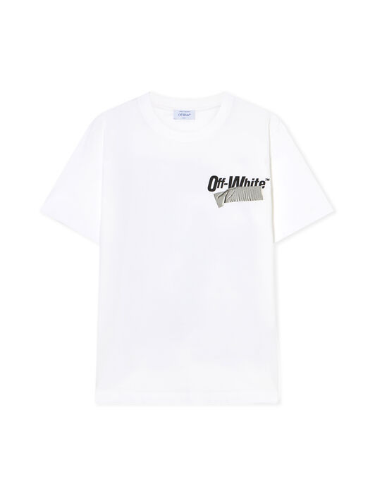 OFF WHITE Cupid Tape Slim T-Shirt WHITE OMAA027F25JER00B