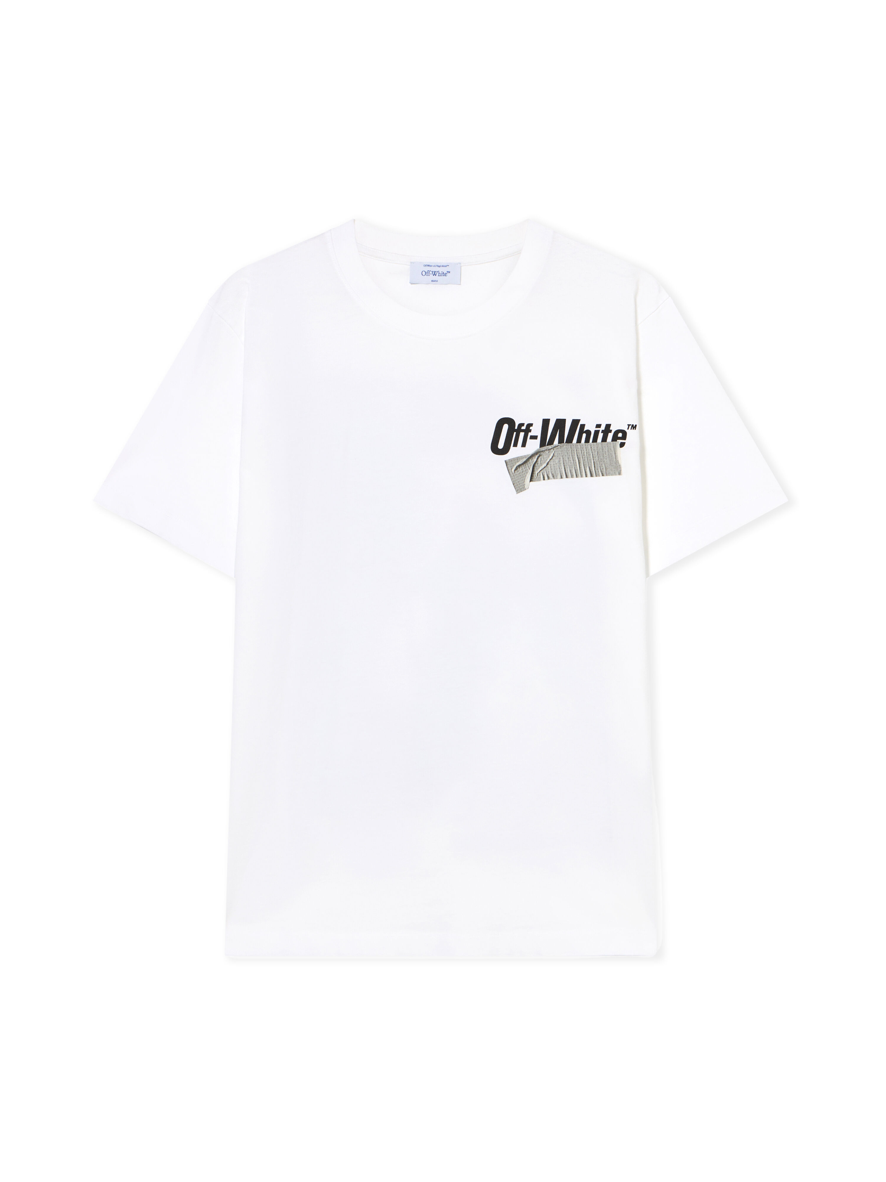 OFF WHITE Cupid Tape Slim T-Shirt WHITE OMAA027F25JER00B