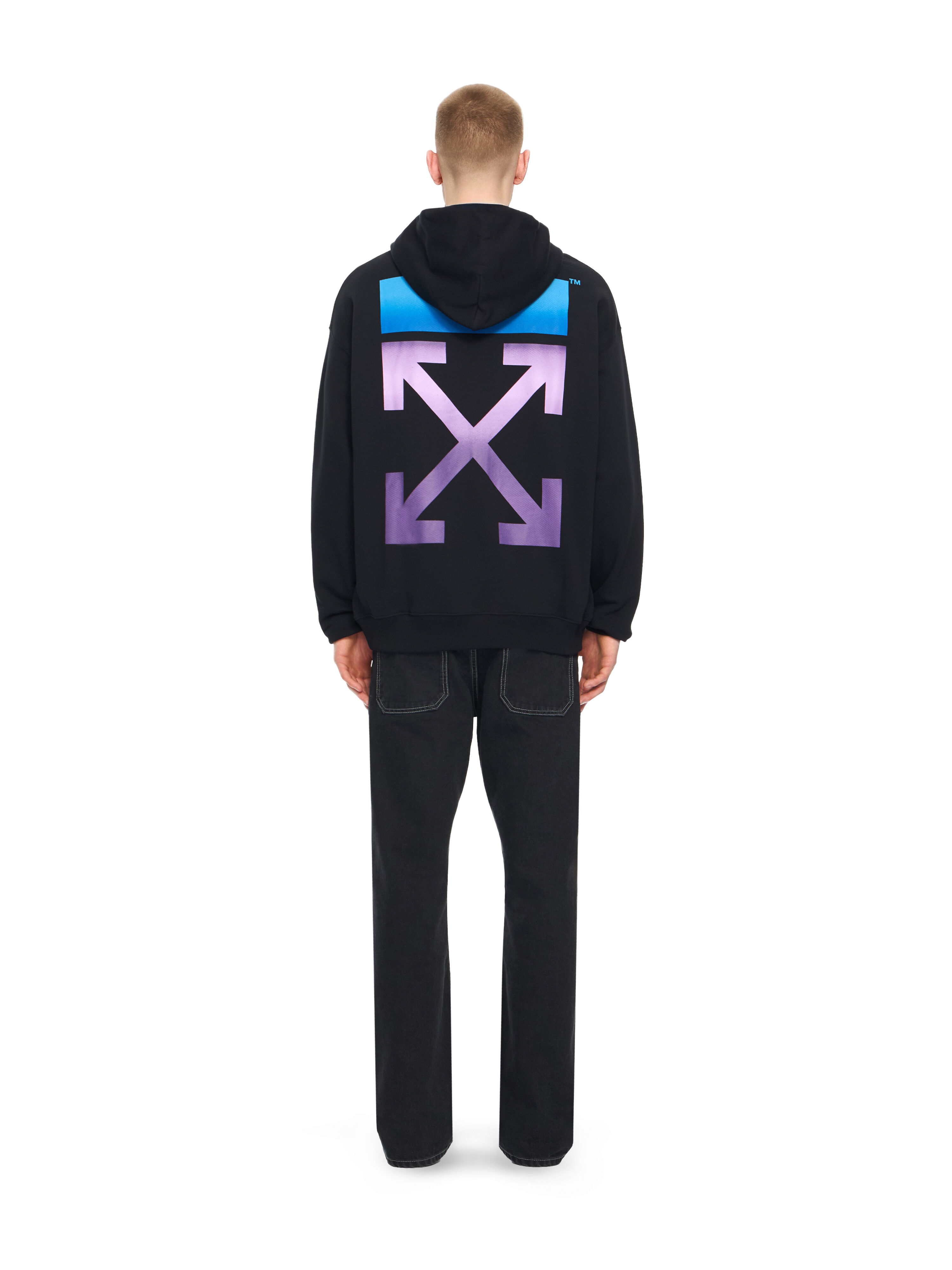 OFF WHITE Gradient Full Zip Hoodie BLACK 44OWOS26K052