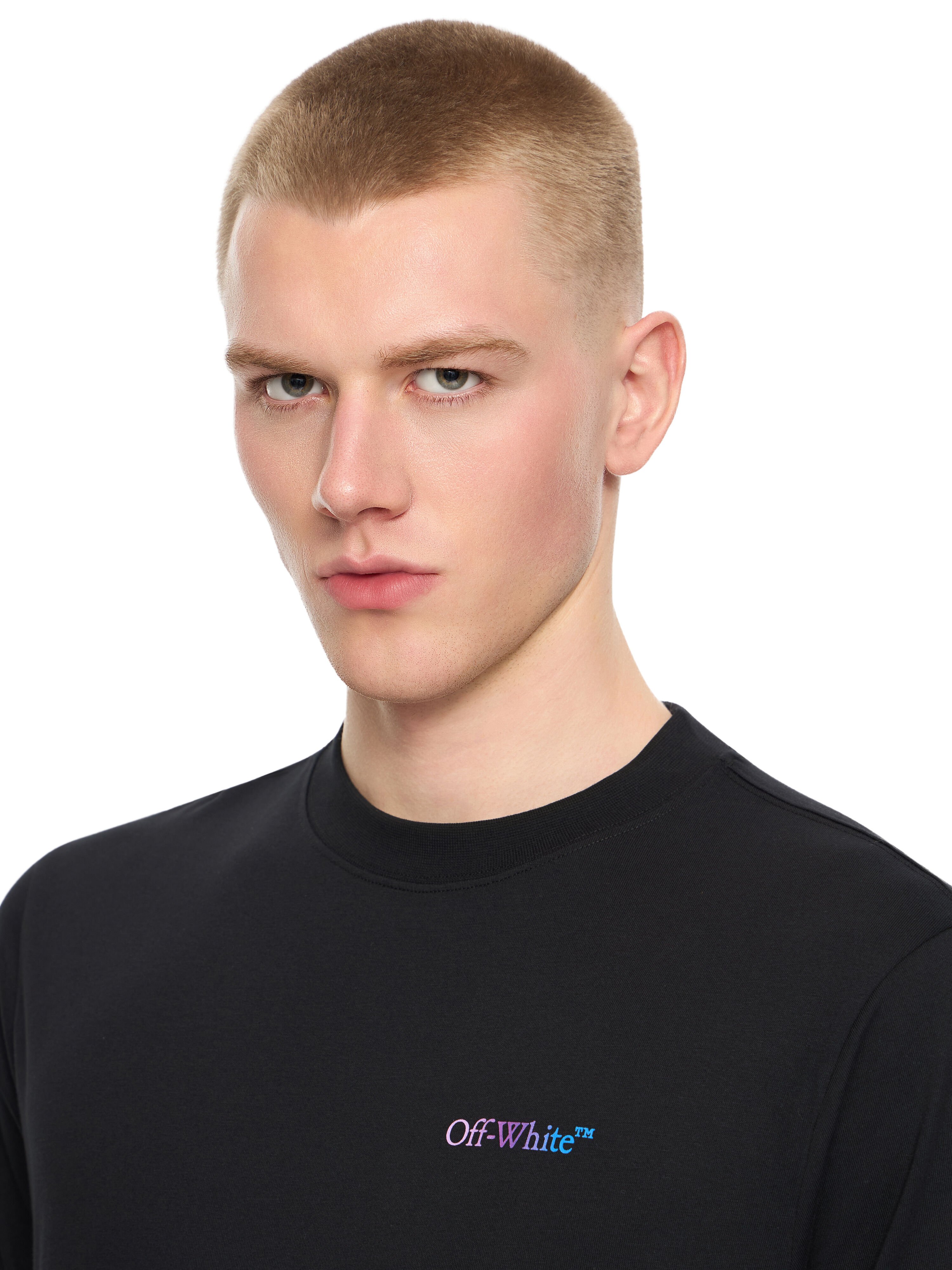 OFF WHITE Slim Fit Gradient S/S T-Shirt BLACK 44OWOS26T052