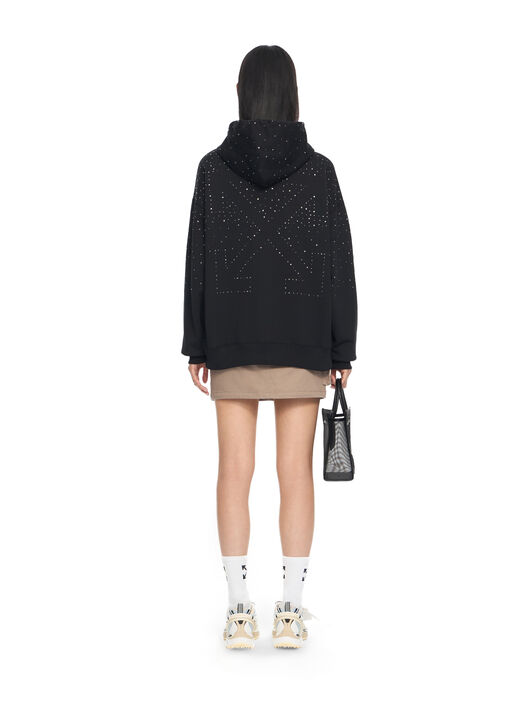 OFF WHITE OW X Swarovski Skate Hoodie BLACK 2BB06MS26FLE001
