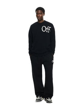 OFF WHITE Bookish Shared Crewneck Sweater BLACK 44MHE20QS26K001