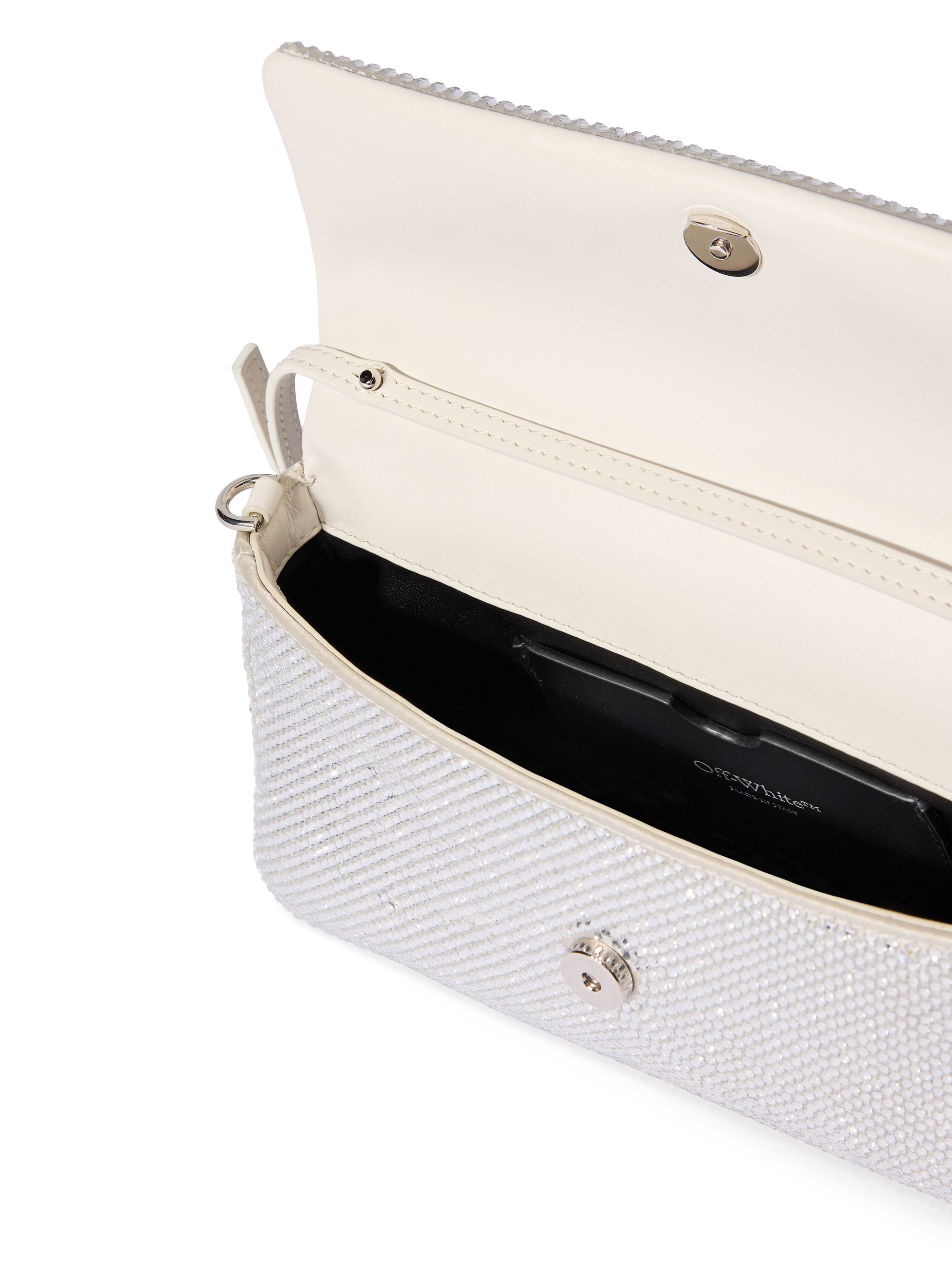 Jitney Shoulder 0.7 Strass Bag in FLAME for Women | Off-White™ Jitney Shoulder 0.7 Strass Bag in FLAME for Women | Off-White™