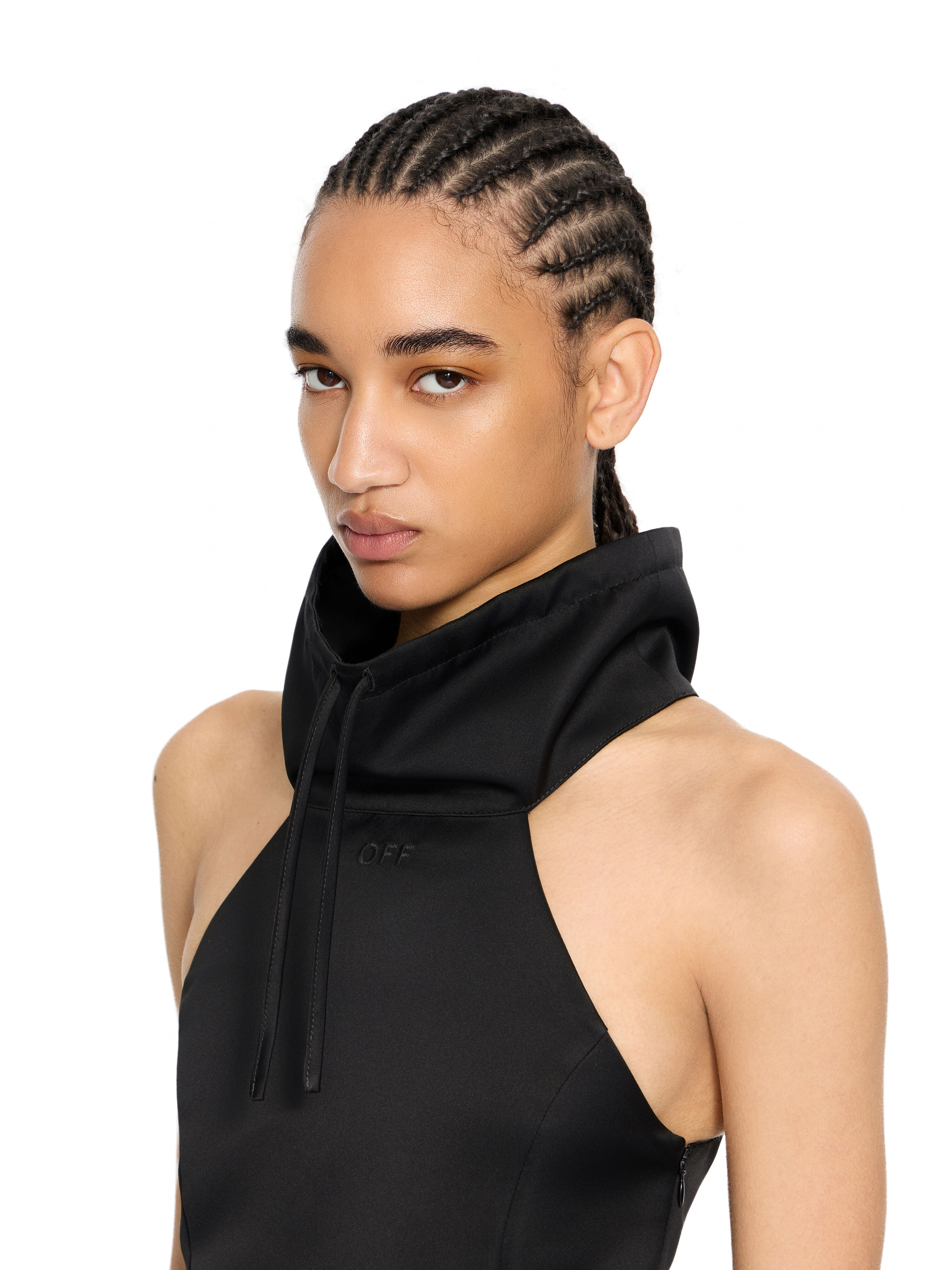 OFF WHITE Duchesse Pkt Belt Dress Black-Black 2FU00242T