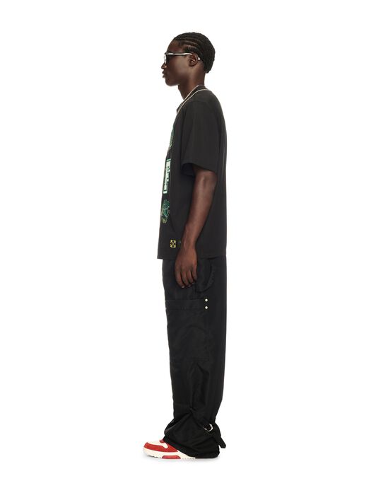 OFF WHITE Schwarze Nylon Carpenter-Hose SCHWARZ OMCE04AS25FAB002