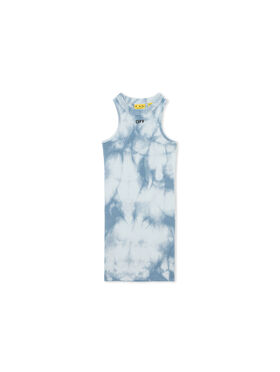 OFF WHITE Off Stamp Tie Dye Rib Dress DUSTY BLUE 44GDH008S26J001
