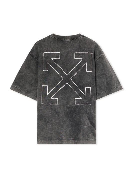 News Outl Arrow Skate Logo T-Shirt OFF WHITE News Outl Arrow Skate Logo T-Shirt VINTAGE BLACK - WHITE OMAA120F25JER009