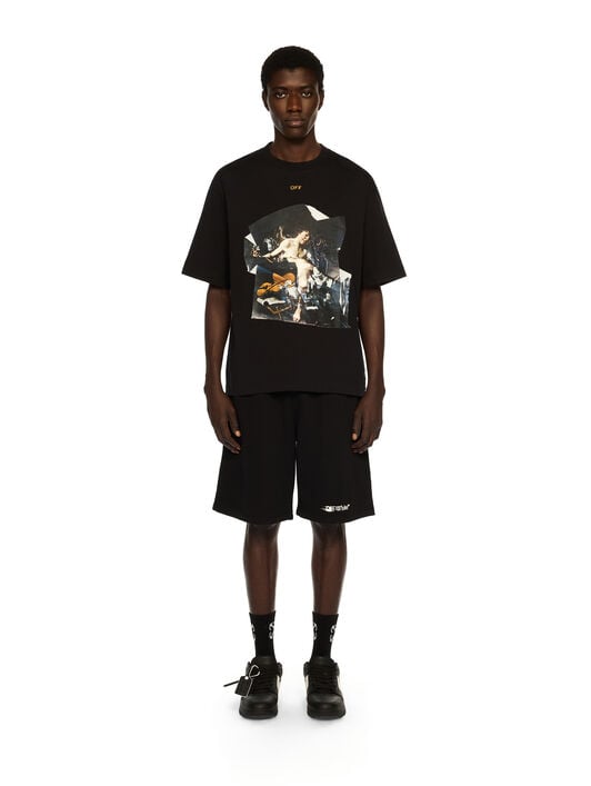 Cupid Paper Skate Logo Tee OFF WHITE Cupid Paper Skate Logo Tee BLACK - OCHER YELLOW OMAA120F25JER00R