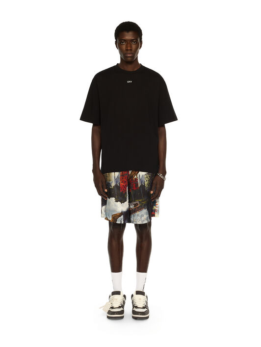 OFF WHITE Thinkman Arrow Skate Logo Tee BLACK - WHITE OMAA120F25JER008