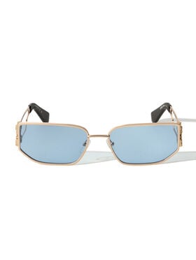 OFF WHITE Allen Blue Lens Sunglasses Shiny Gold OW1027764560