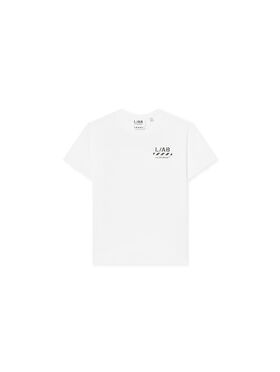 LAB L/AB Diagonal T-Shirt White 25OLFJB10F