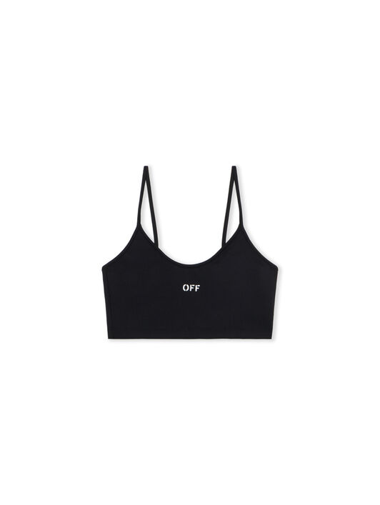 OFF WHITE Sleek Spaghetti Strap Top BLACK-WHITE OWAD26YF25JER001