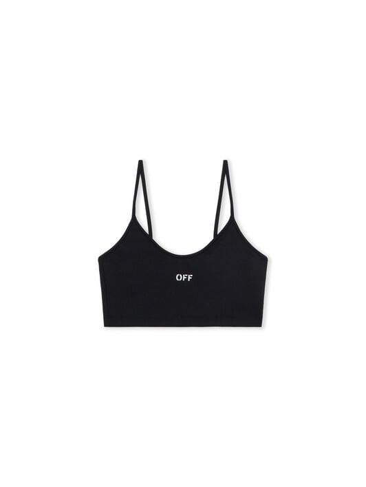 Sleek Spaghetti Strap Top OFF WHITE Sleek Spaghetti Strap Top BLACK-WHITE OWAD26YF25JER001