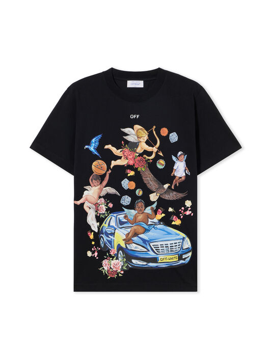 OFF WHITE Fresco Car T-Shirt BLACK - WHITE OMAA027S25JER003