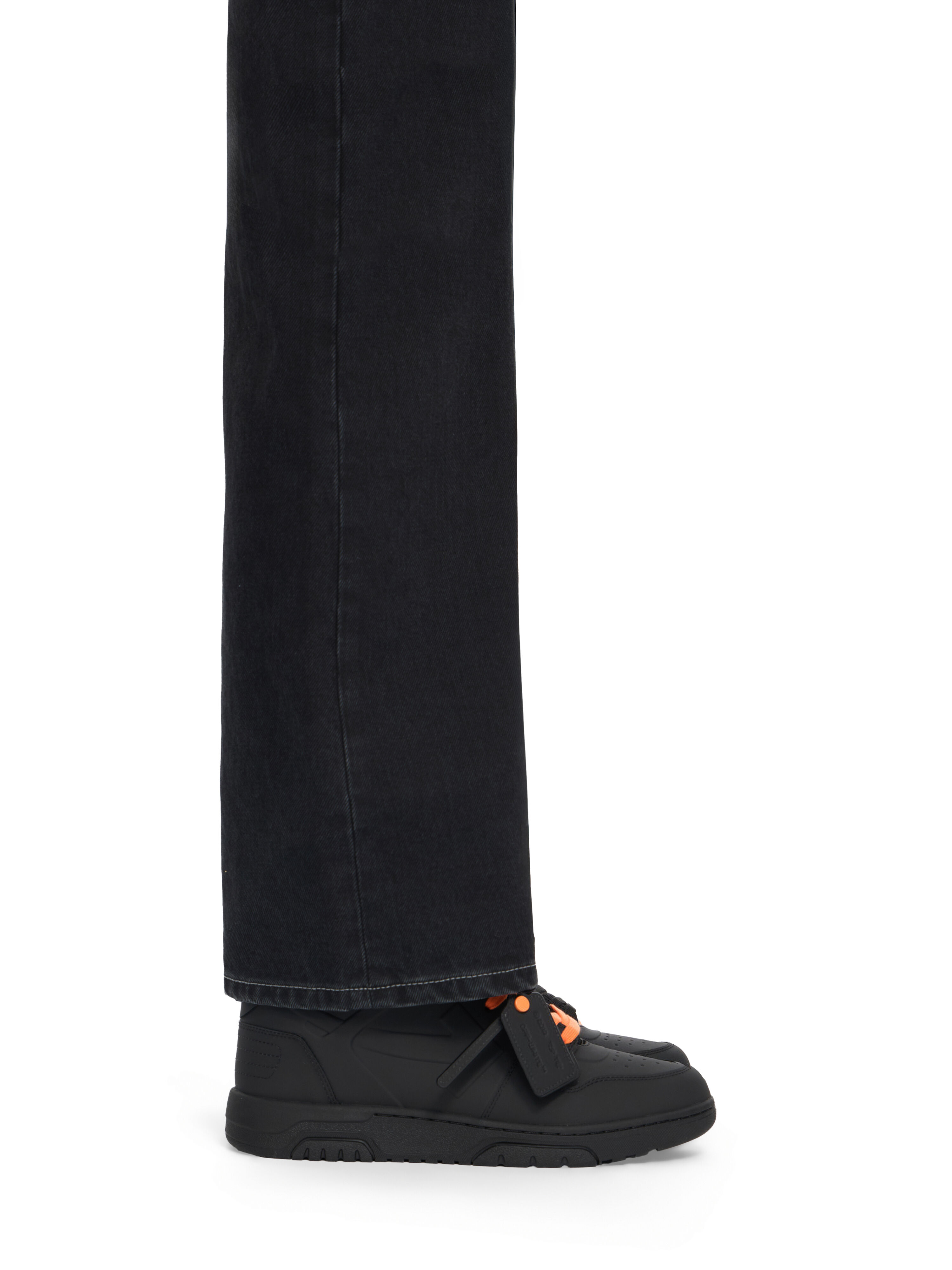 OFF WHITE Out Of Office Molded Sneakers BLACK - ORANGE OMIA189S26MAT001