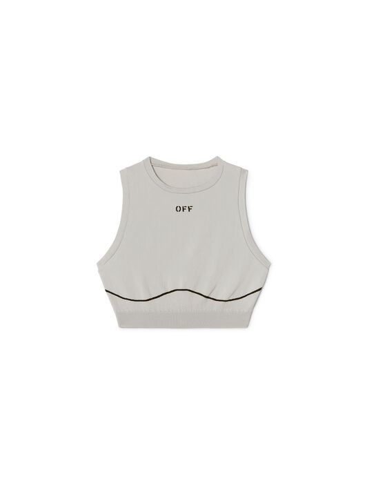 OFF WHITE Gray Stamp Seamless Top GREY OWVO05AS25KNI001