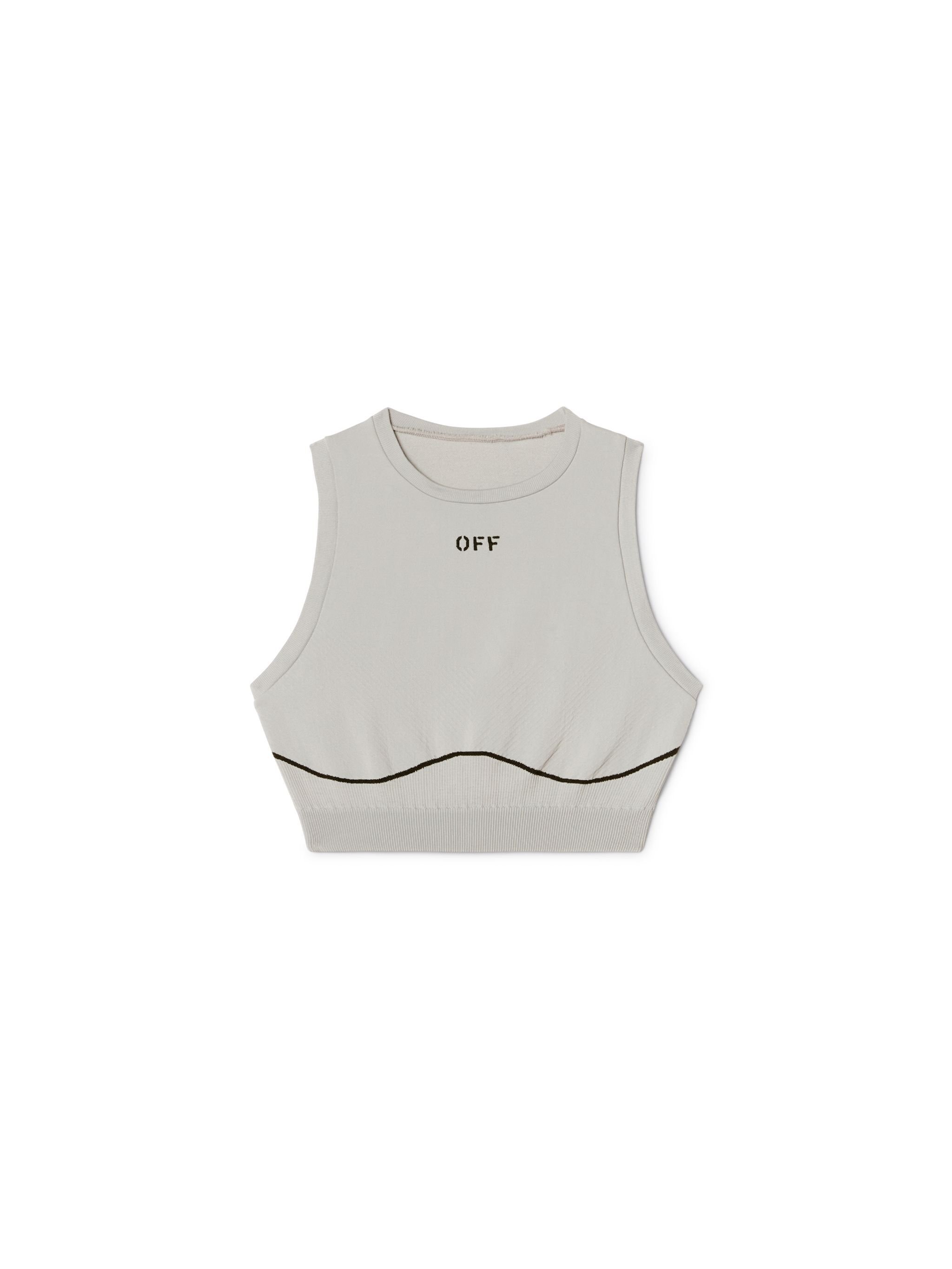 OFF WHITE Gray Stamp Seamless Top GREY OWVO05AS25KNI001
