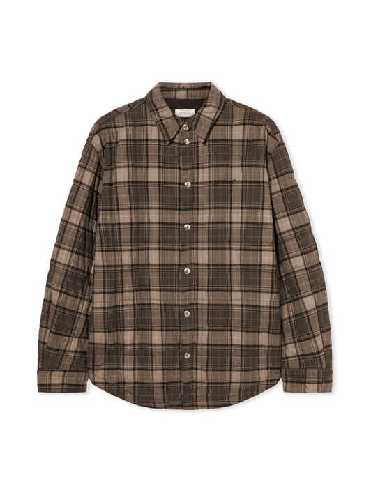 OFF WHITE Spray Arrow Check Flannel Overshirt DARK GREY - BLACK OMES01AF25FAB002
