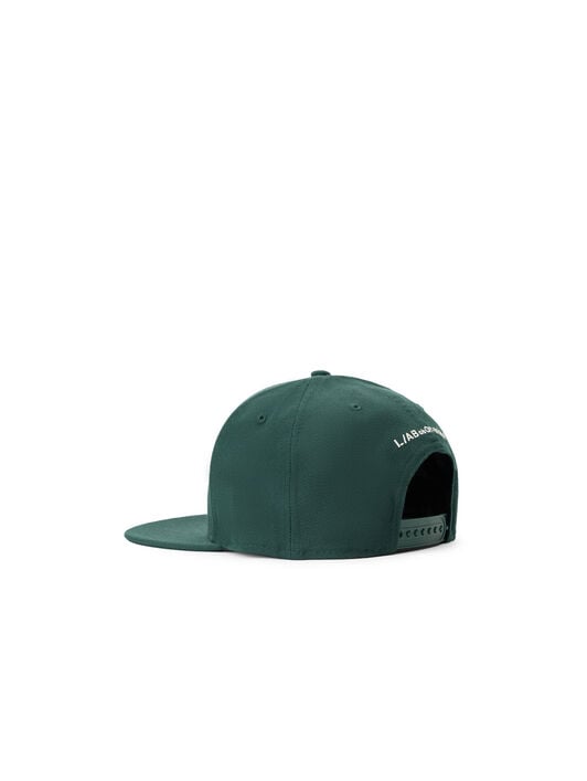 LAB L/AB Off Embroidered Flat Brim Cap DARK GREEN LAB7200163