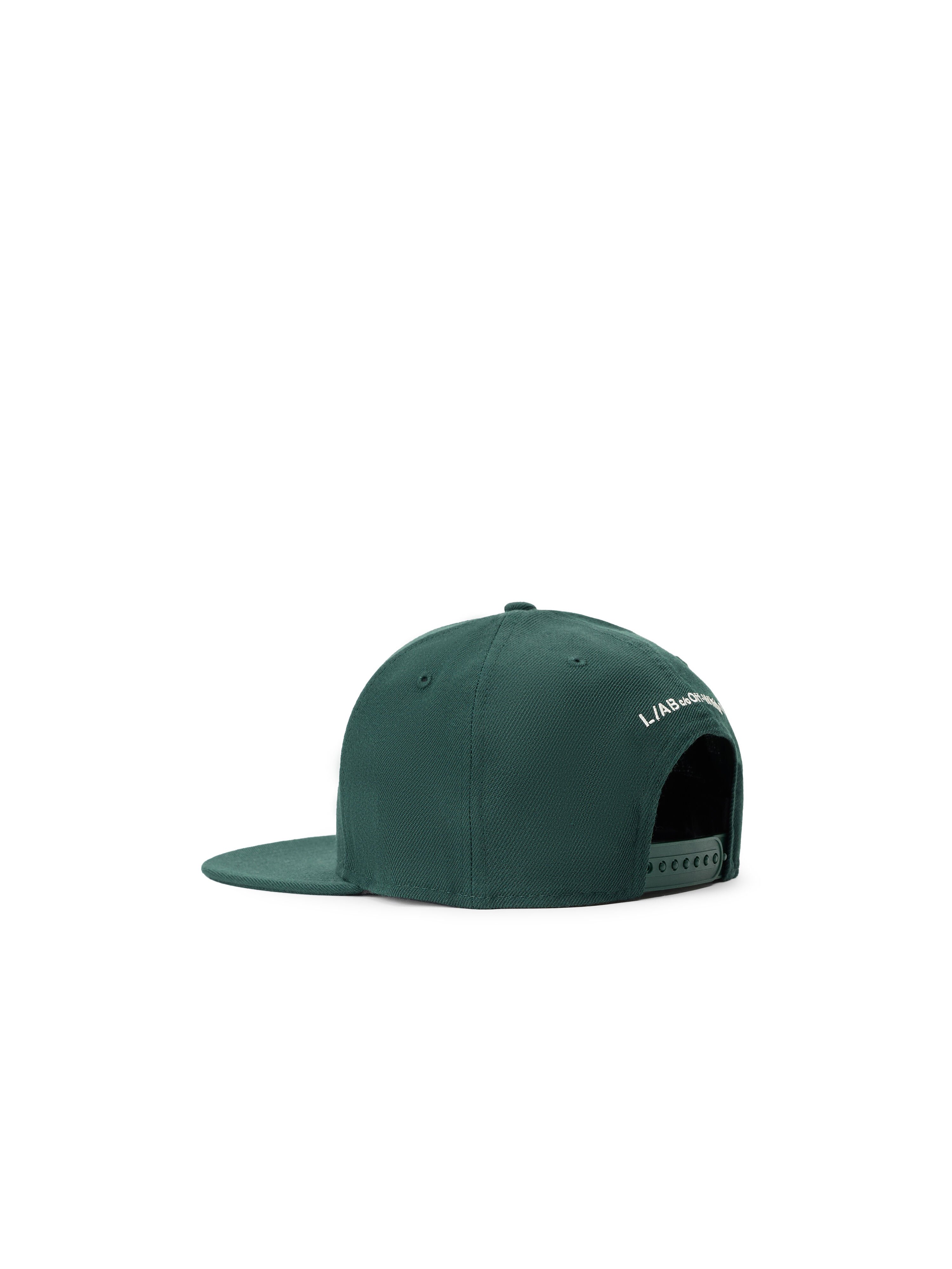 LAB L/AB Off Embroidered Flat Brim Cap DARK GREEN LAB7200163