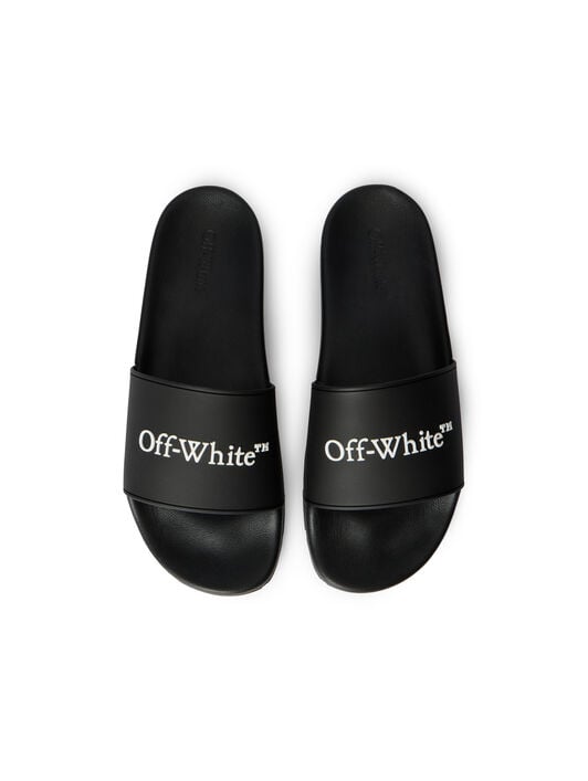 Bookish Slide Sandals OFF WHITE Bookish Slide Sandals BLACK - WHITE OMIU002C99MAT002