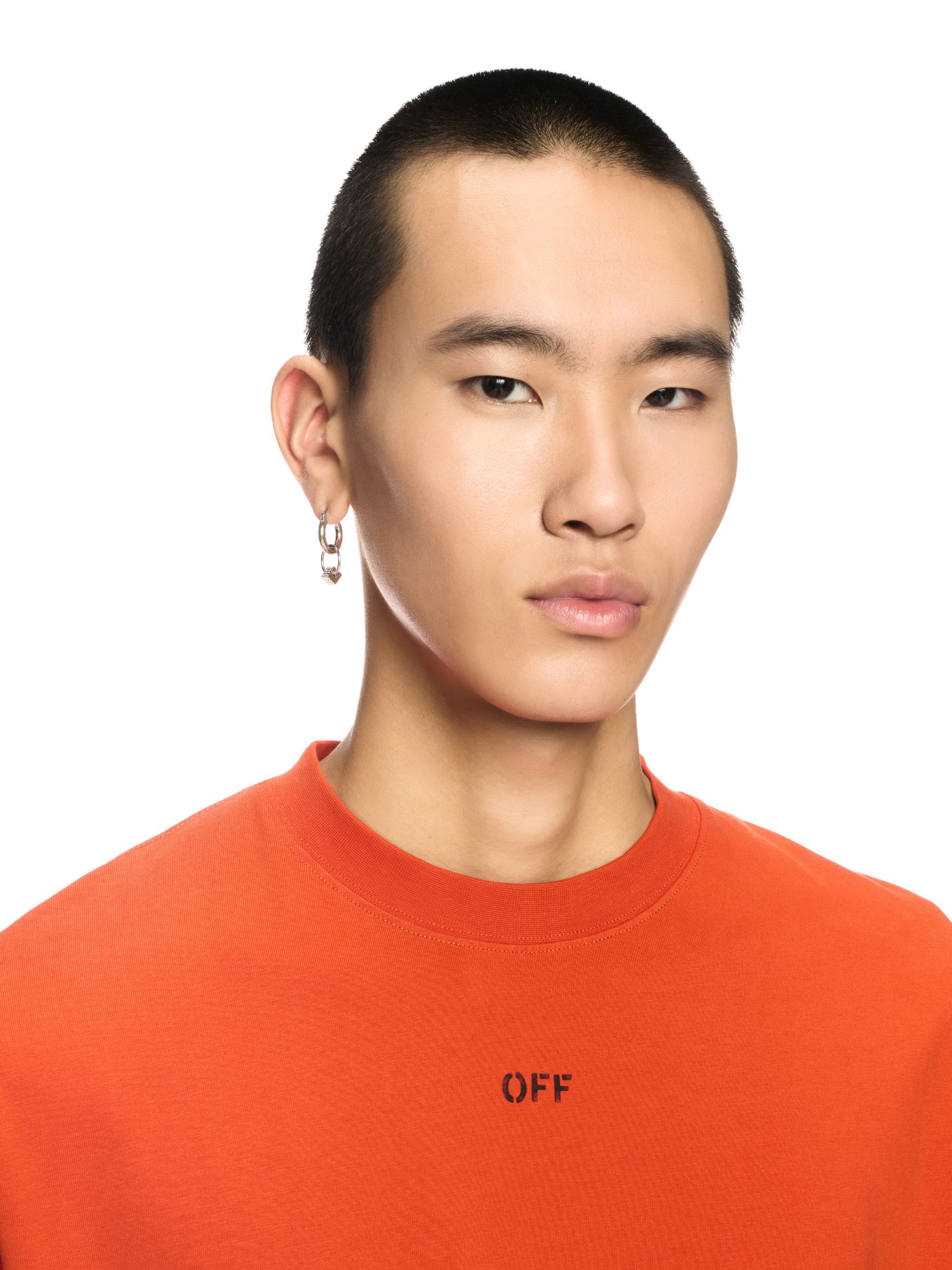 OFF WHITE Oranges Vibe T-Shirt Mit Pfeil ORANGE OMAA120S25JER00F