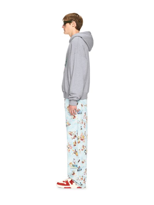 OFF WHITE Gray Fresco Hoodie GREY OMBB085S25FLE003