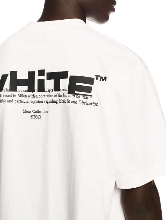 OFF WHITE White Off Split T-Shirt WHITE OMAA120S25JER00B