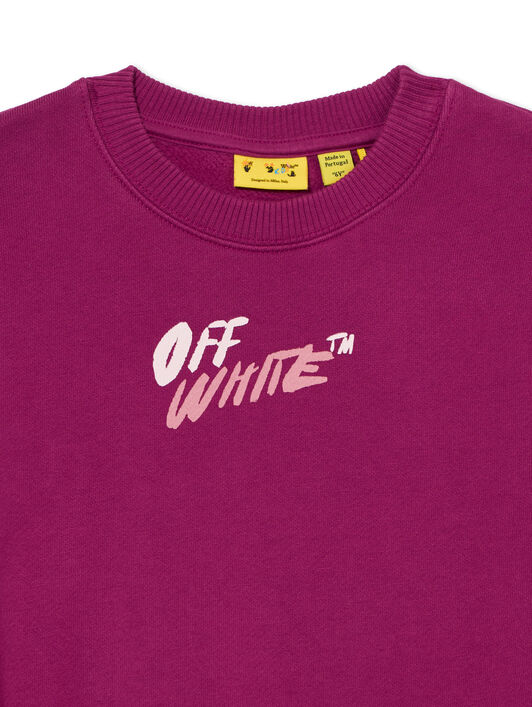Arrow Writings Crewneck Sweatshirt OFF WHITE Arrow Writings Crewneck Sweatshirt BOYSENBERRY 44GBA001F26F003