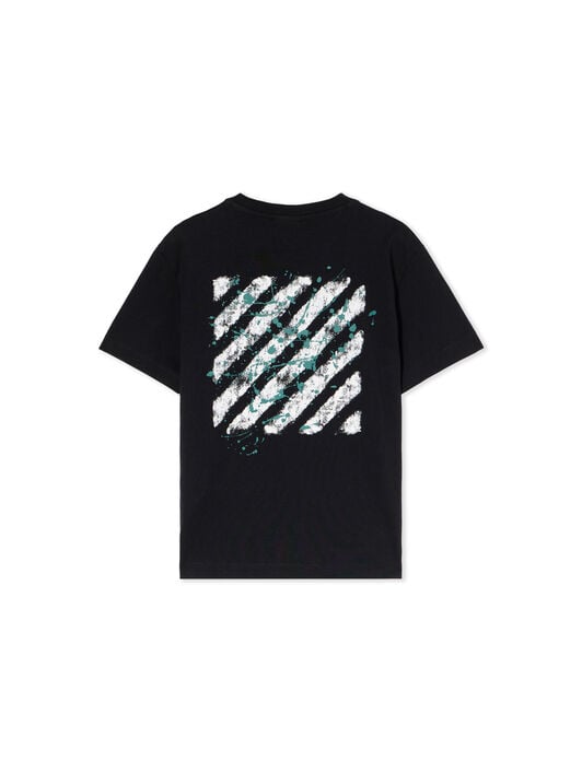 Diagonal Splat T-Shirt OFF WHITE Diagonal Splat T-Shirt BLACK - TEAL OBAA002F25JER00A