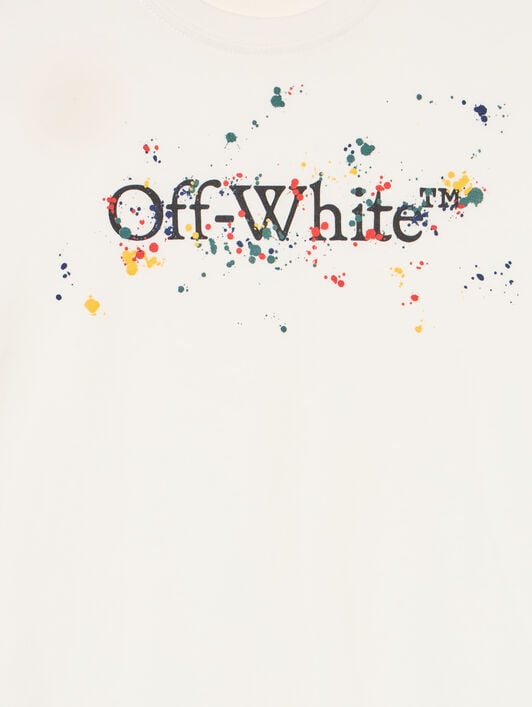 Big Bookish Splat Logo T-Shirt OFF WHITE Big Bookish Splat Logo T-Shirt WHITE - BLACK OBAA002F25JER005
