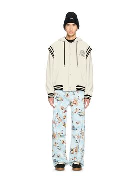 OFF WHITE Weisse Fleece 00 Collegejacke NEUTRAL OMEK003S25JER001